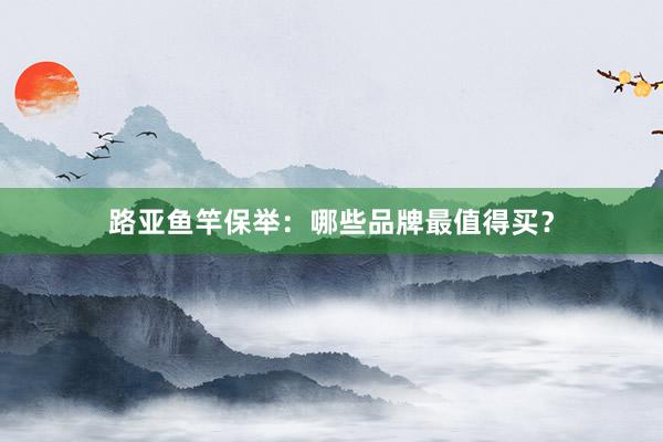 路亚鱼竿保举：哪些品牌最值得买？
